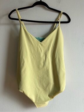 NWT Jolyn Sz 2X Juana Yellow Pismo One Piece Swimsuit